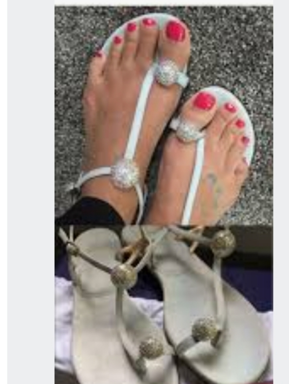 Stuart Weitzman Balls of Fire Sandals Silver Iridescent Suede Women’s Size 8